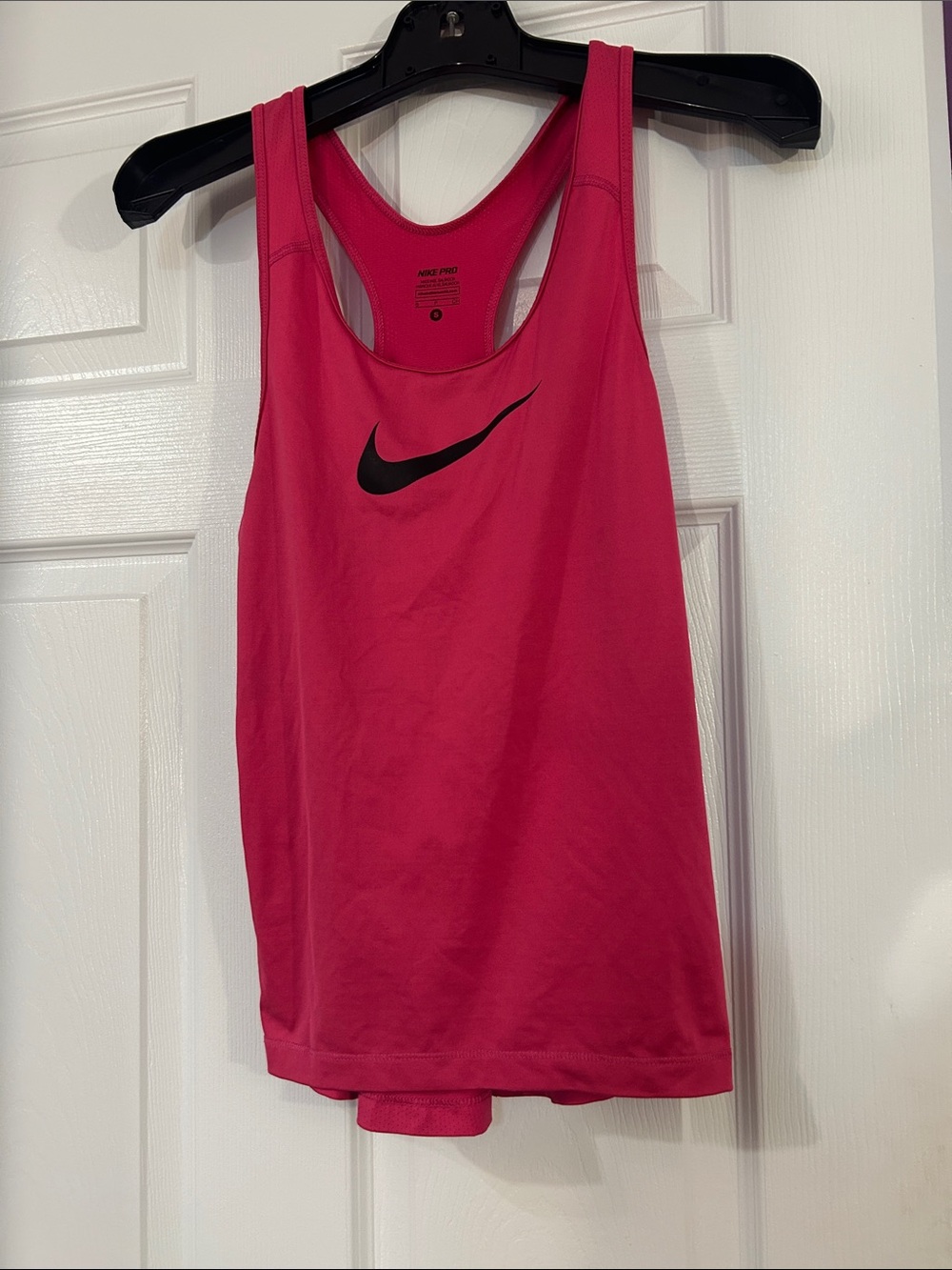 Nike Hot Pink Racerback Dri-Fit Tank with Black Swoosh